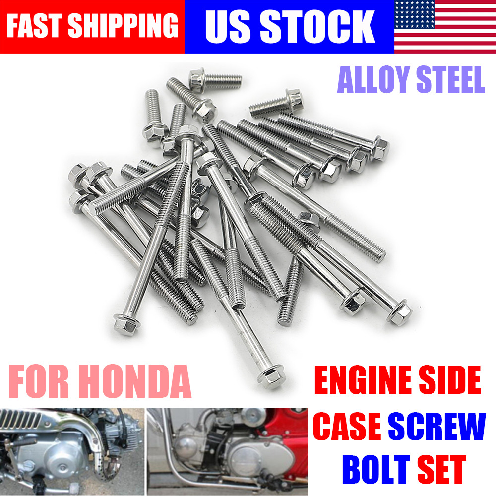 Engine Side Case Screw Bolt Set Kit Replace For Honda Z50A Z50R CT70 CT70H Trail