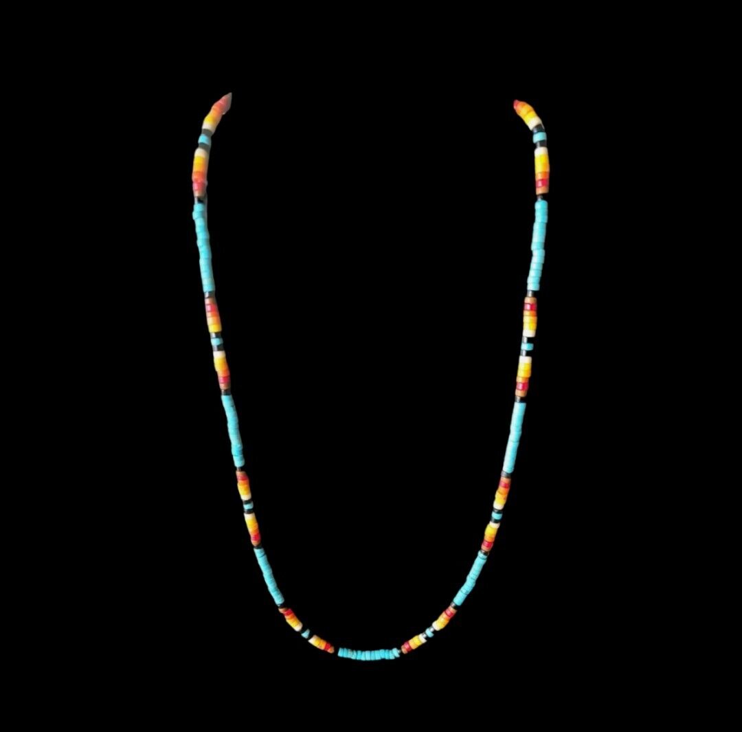Native American Turquoise Heishi Necklace