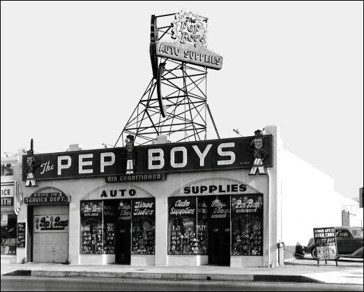 The Pep Boys Store Auto Supplies Manny Moe Jack 1936 Vintage Classic 8x10 Pictur