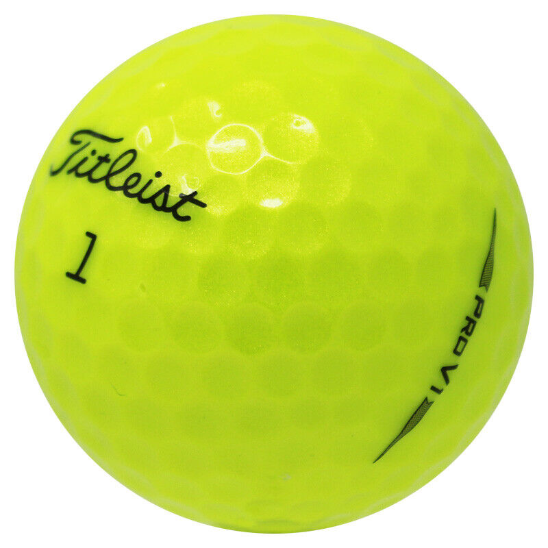 48 Titleist Pro V1 2019 Yellow Mint Used Golf Balls AAAAA *In a Free Bucket*