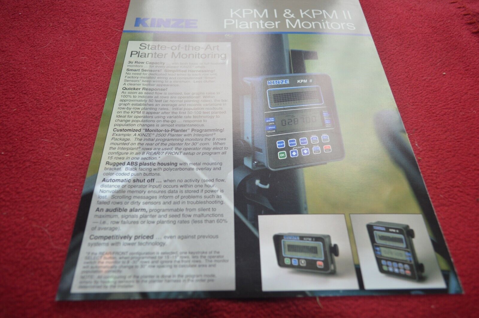 Kinze PKPM I & KPM II Planter Moniters Dealer\'s Brochure AMIL15 