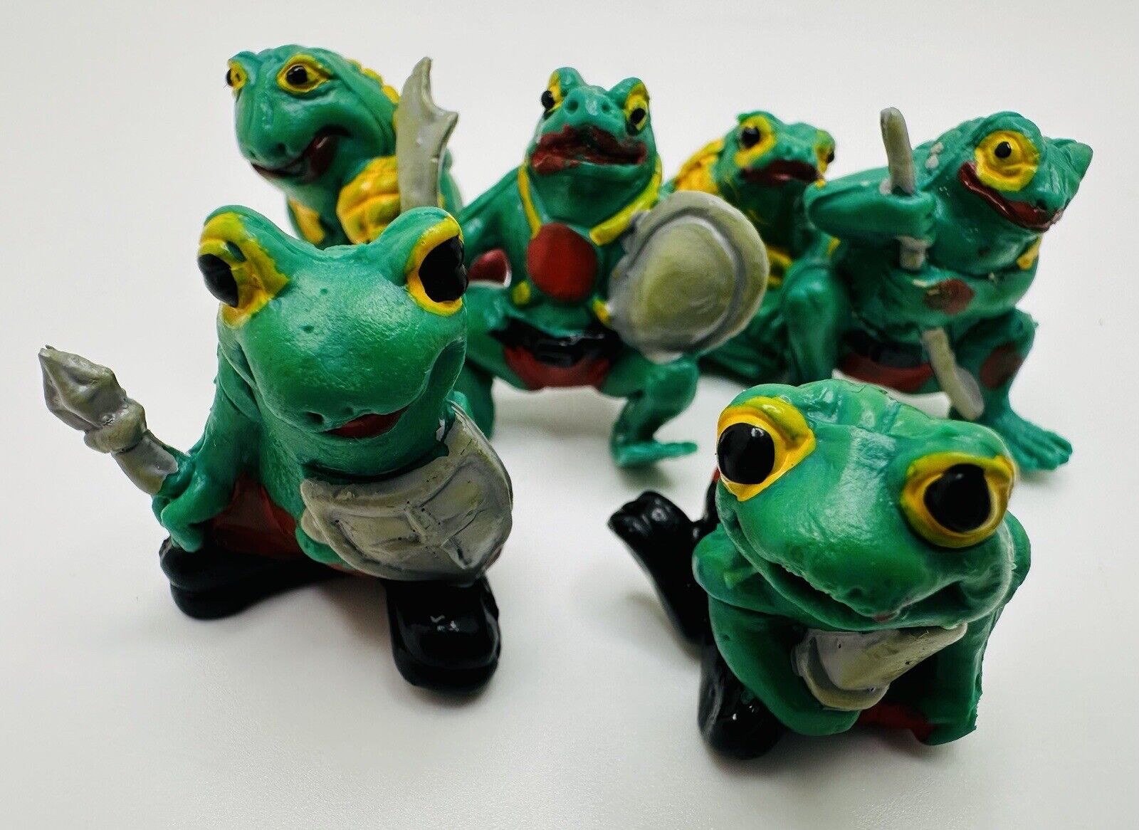 6 RARE Vintage Arcade Carnival 1980's Prize Little Weirdos Frog Warrior Lot