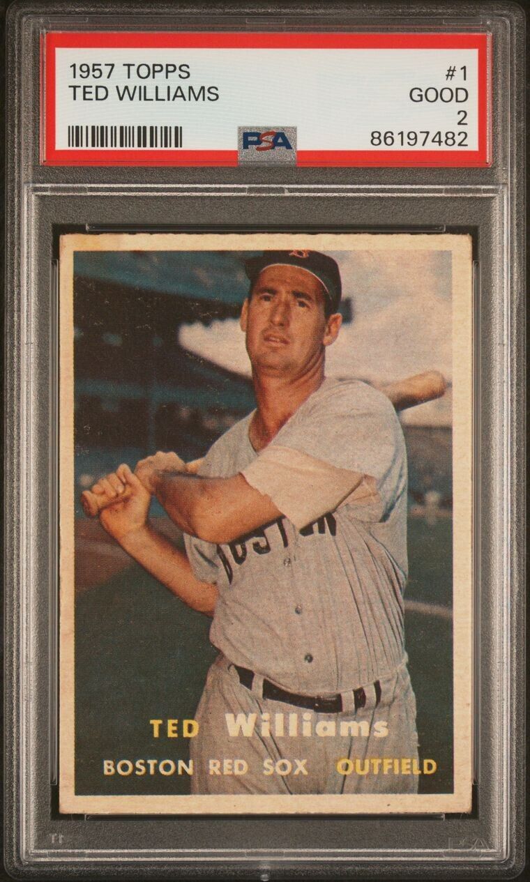 1957 Topps Ted Williams #1 PSA 2 Good