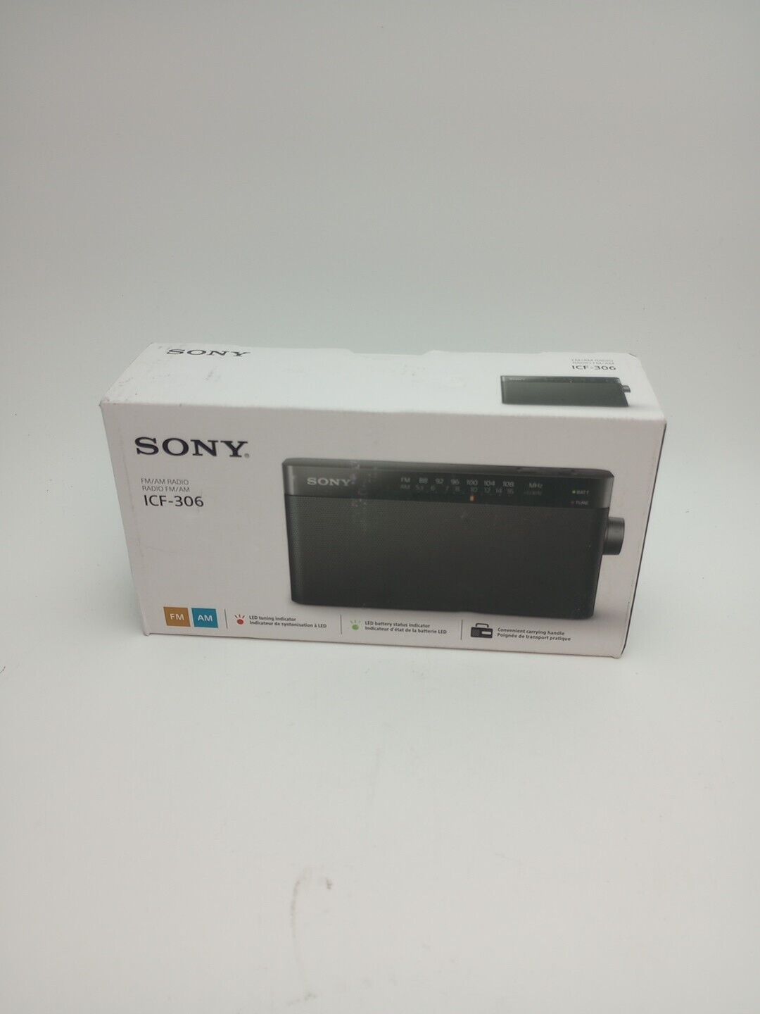 Sony ICF-306 Portable AM/FM Radio - Black NEW OPEN BOX  98