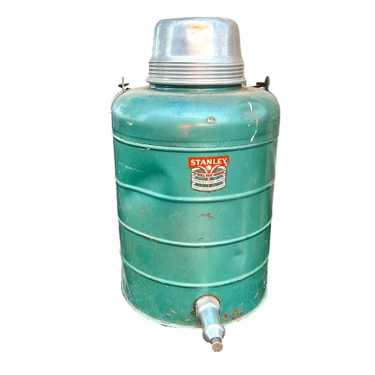 1940s Stanley It Will Not Break Thermal Water Dispenser Cooler w Working Spigot