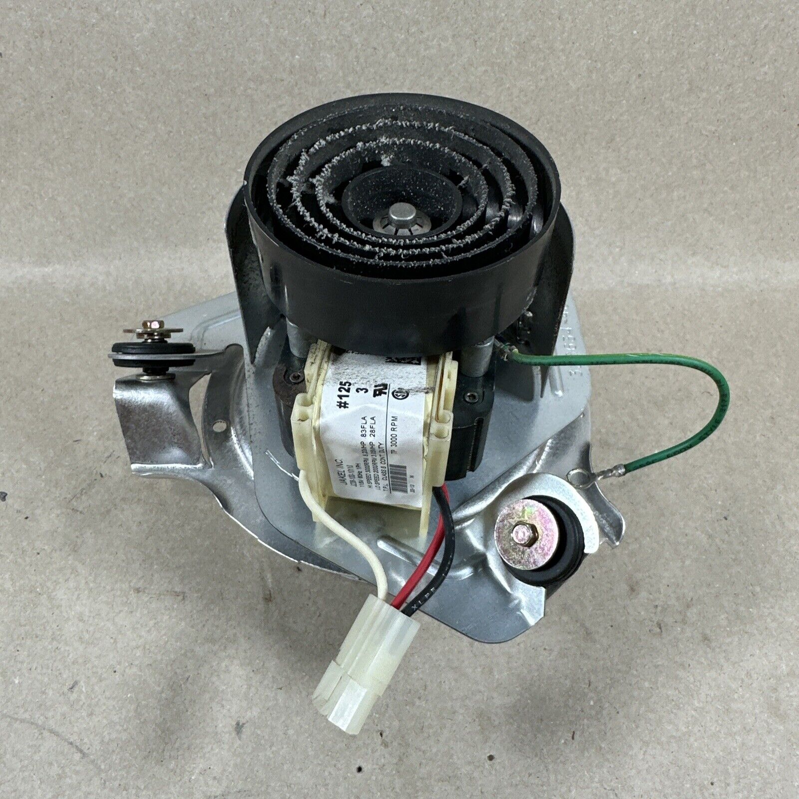 JAKEL J238-100-10110 Draft Inducer Blower Motor Carrier HC21ZE125A used (N81)