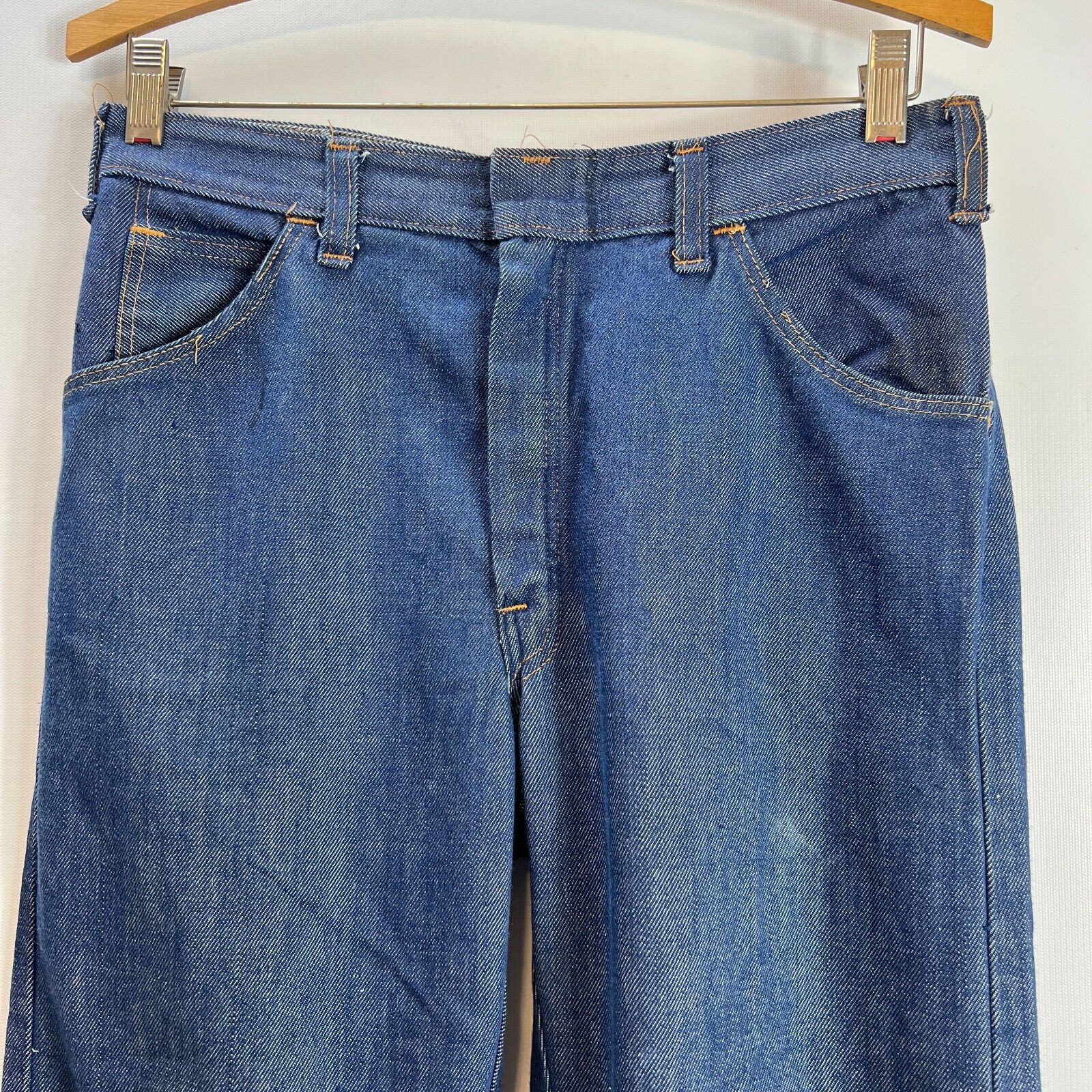Vintage 50s 60s Dickies Denim Jeans Mens 28x30 Rare Find Slide Clasp