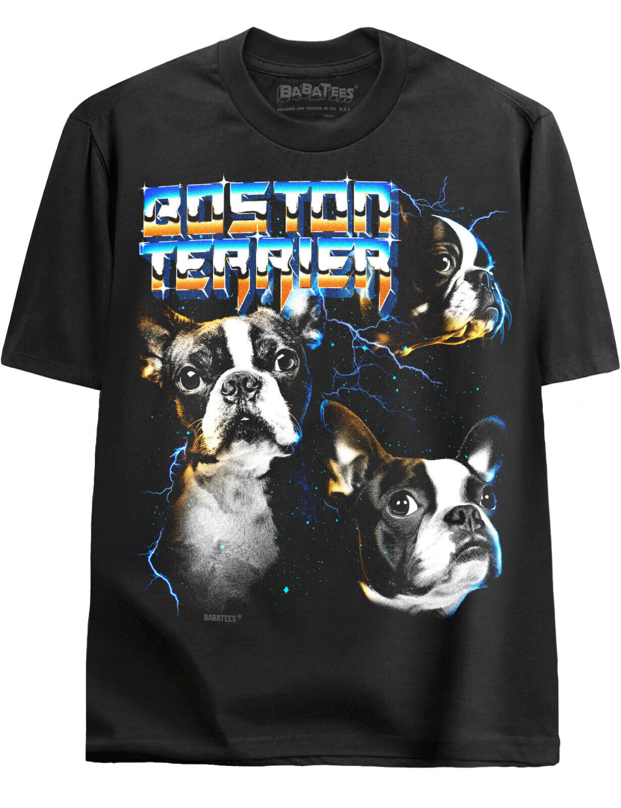 Epic Boston Terrier Retro 80s 90s Bootleg Tee Heavy Metal Tshirt for Men & Women