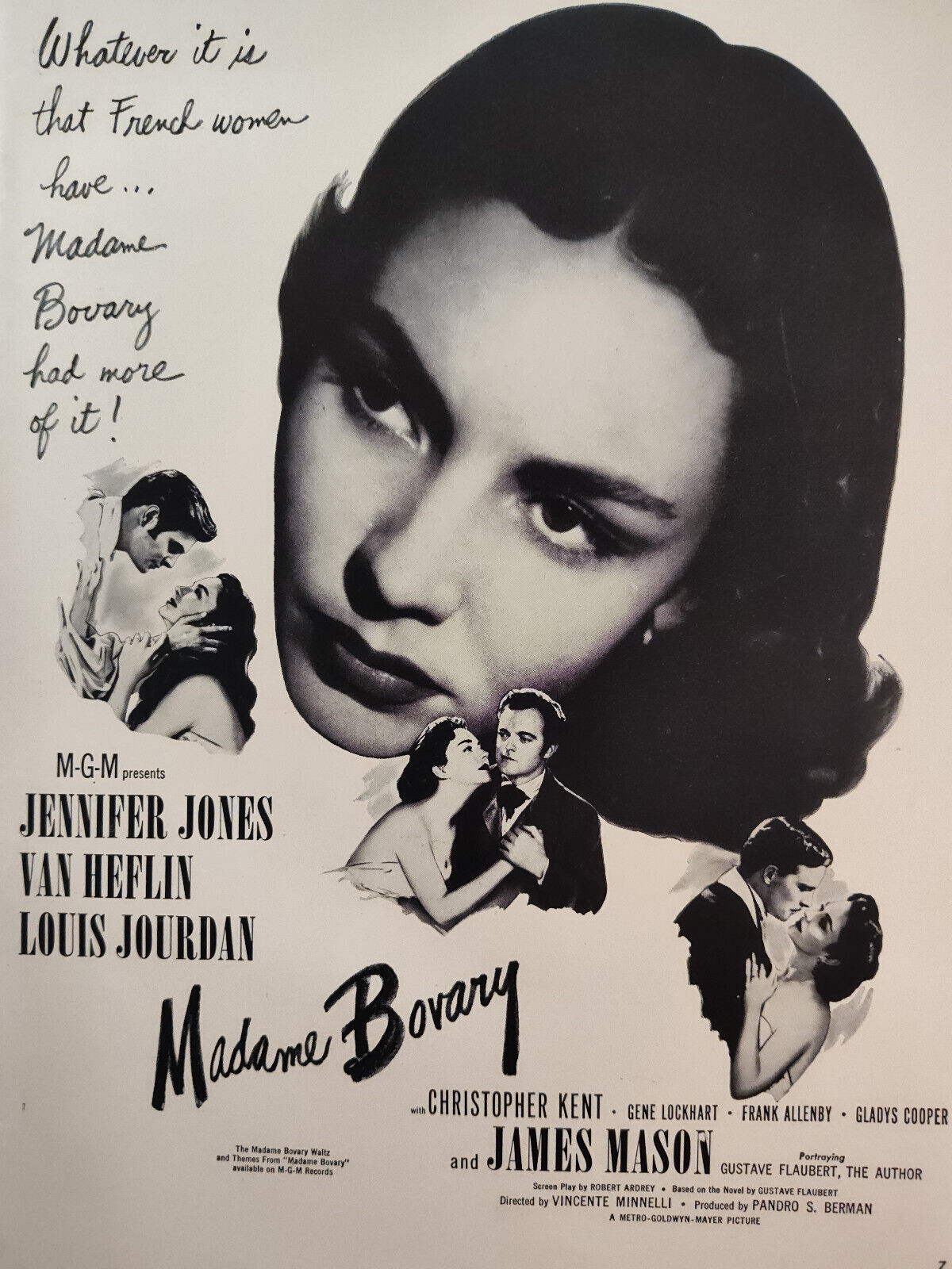 Vintage Movie Ad Advertisement Jennifer Jones Madame Bovary Van Heflin 1949
