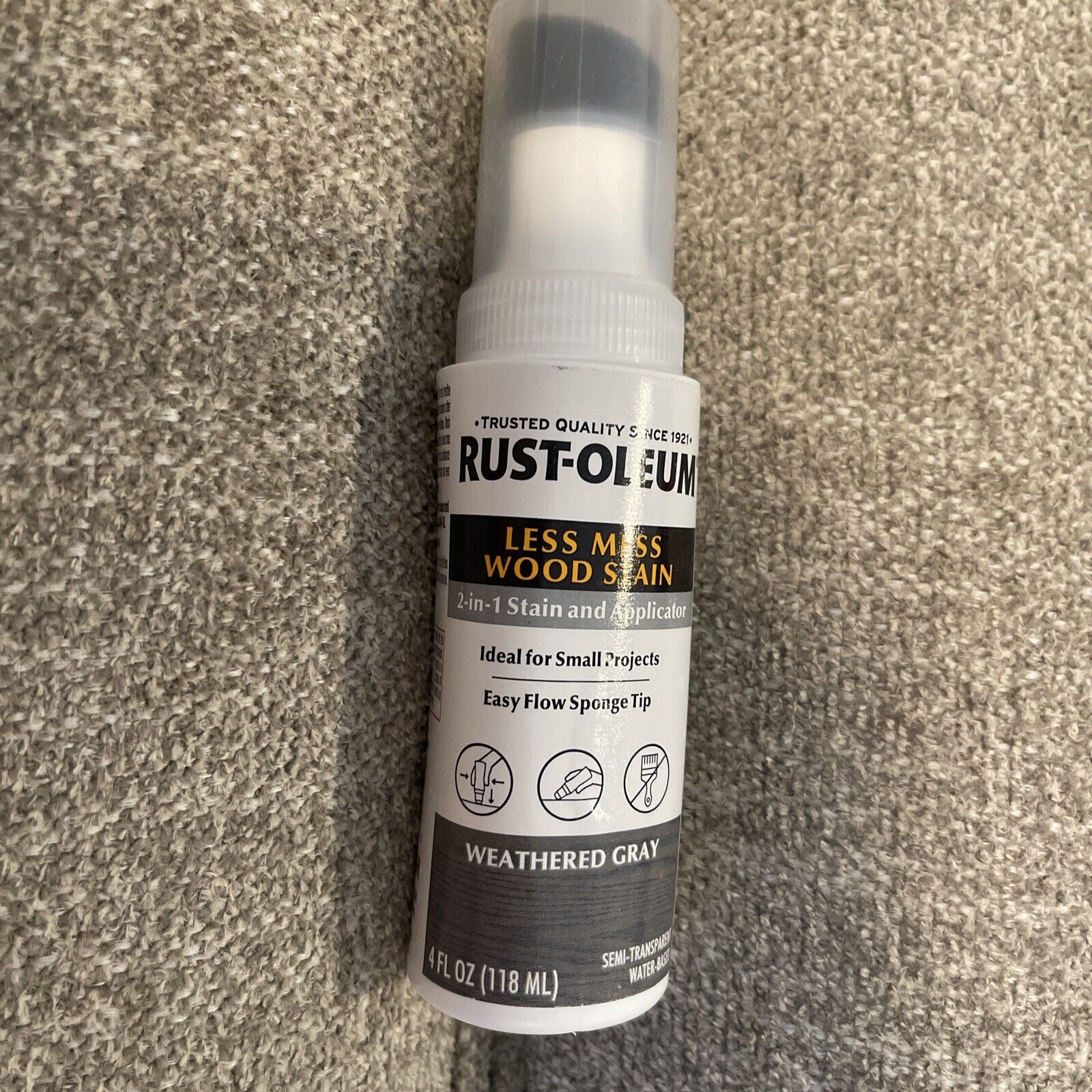 Rust-Oleum 2-in-1 Stain and Applicator Weathered Gray  4 Fl. Oz Sponge Tip