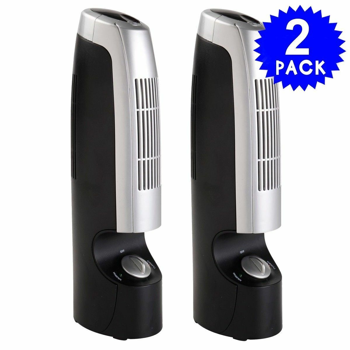 Costway 2 PCS Mini Ionic Whisper Pro Filter 2 Speed Home Air Purifier & Ionizer