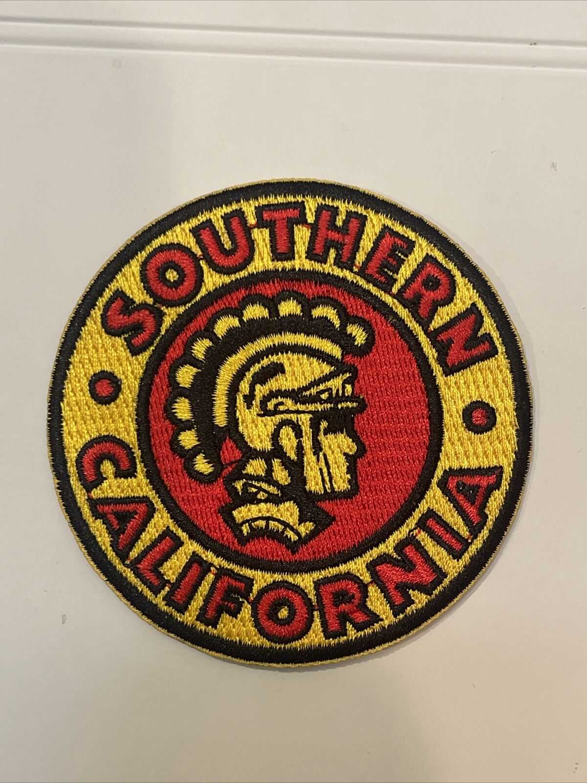 USC SOUTHERN CAL TROJANS Vintage Embroidered Iron On Patch  3” X 3”