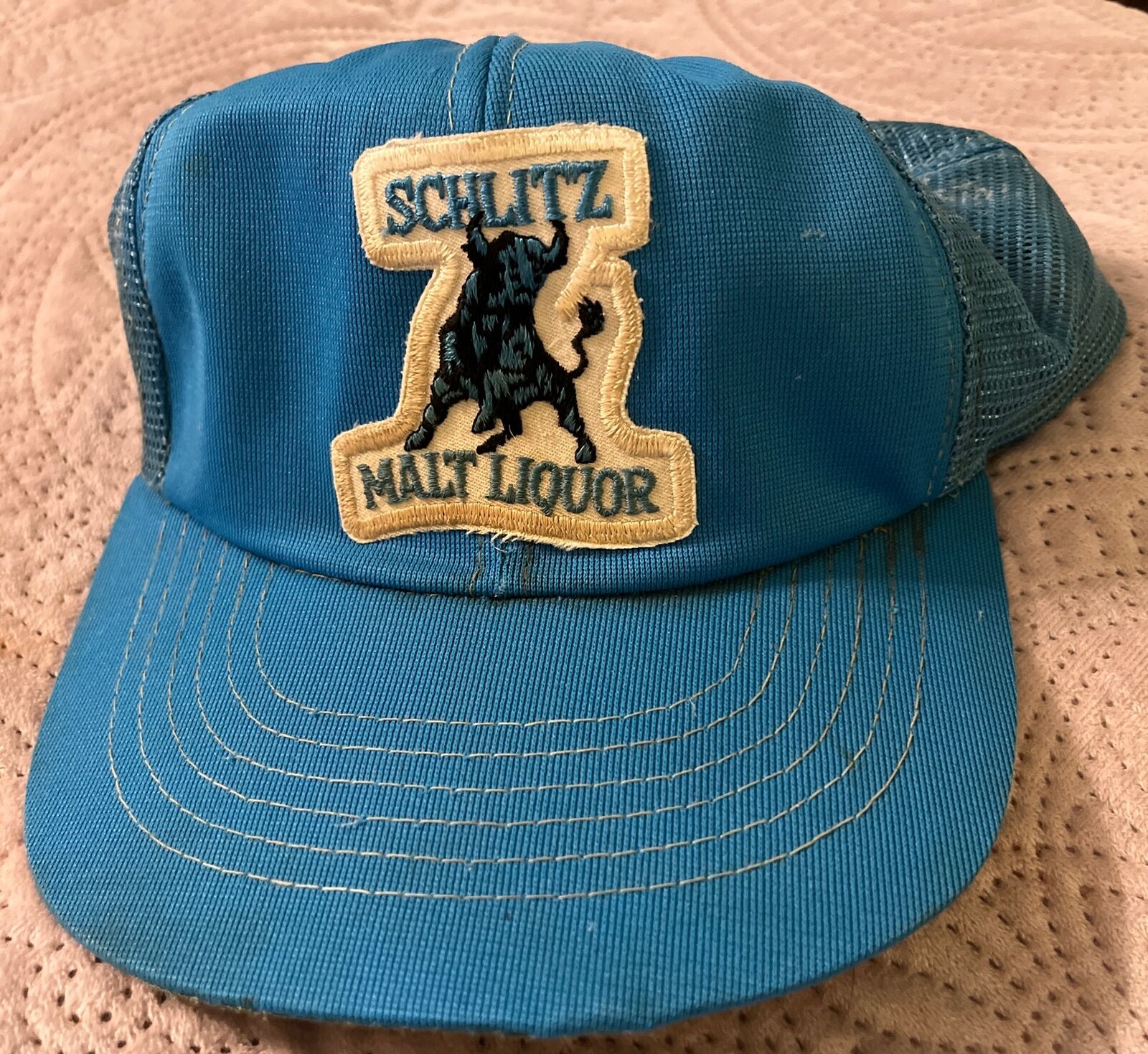 Retro Original Schlitz Malt Liquor Baseball Cap Hat Trucker Made In USA VTG Rare