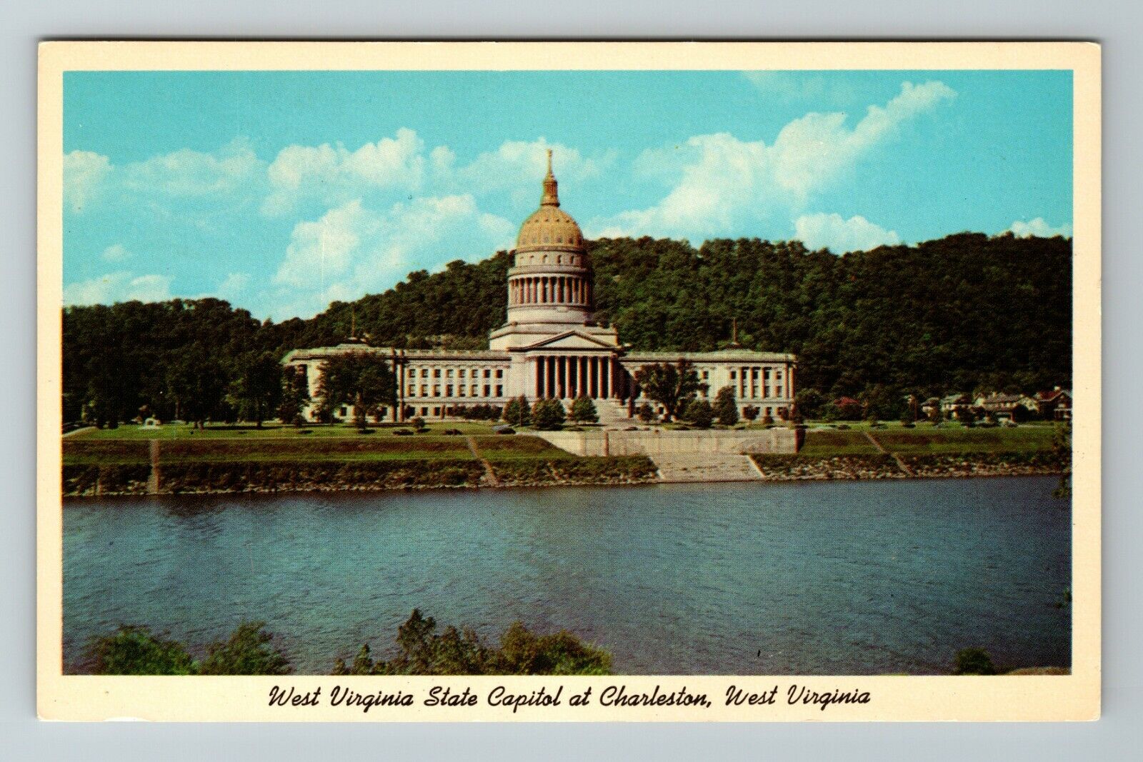 Charleston WV-West Virginia, State Capitol Exterior Vintage Postcard