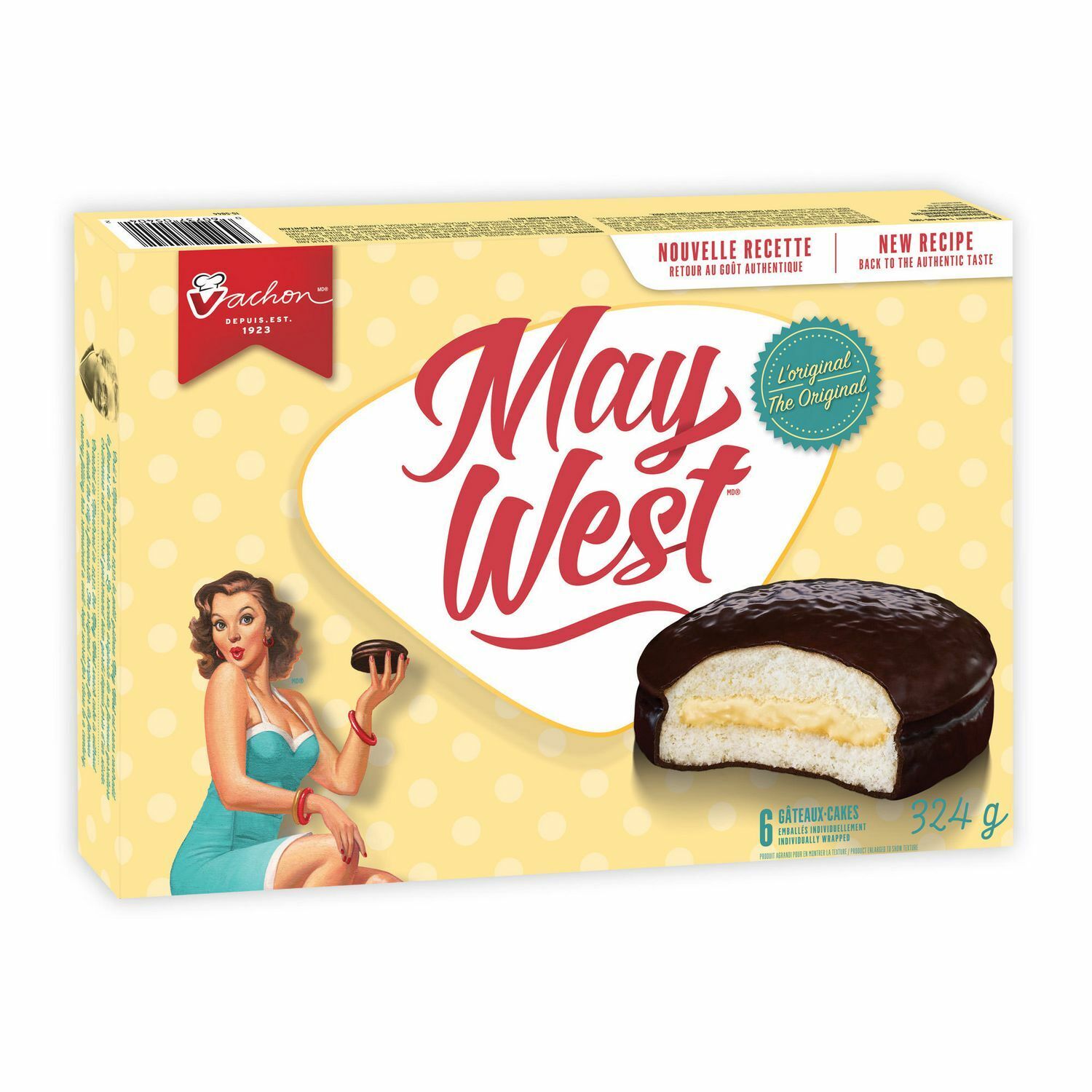3 Boxes Vachon May West Cake 6 Count 336g -18 Total Cakes Canada FRESH DELICIOUS