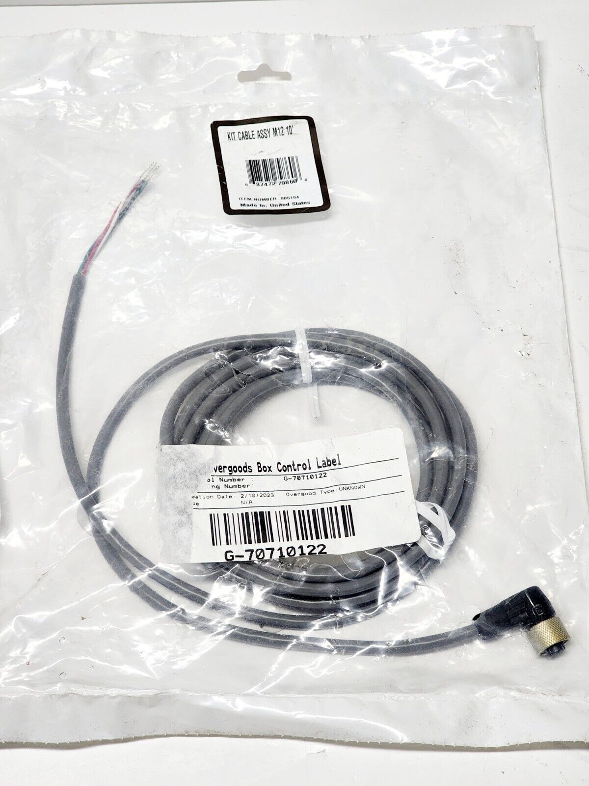 805194 Sporlan Kit-Cable-M12-10\'-S-4 Wire OEM 805194