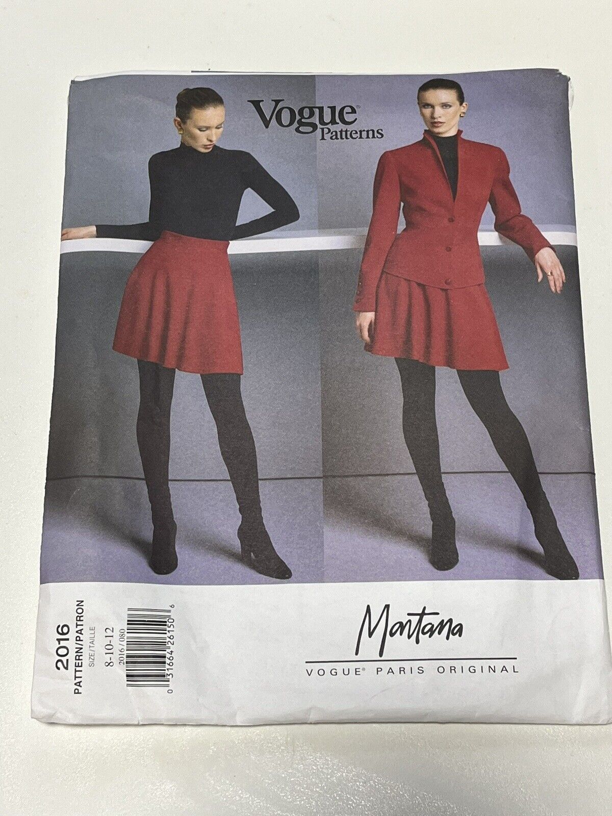 Jacket & Skirt Size 8 10 12 Vogue UNCUT Sewing Pattern V2016 Montana Designer