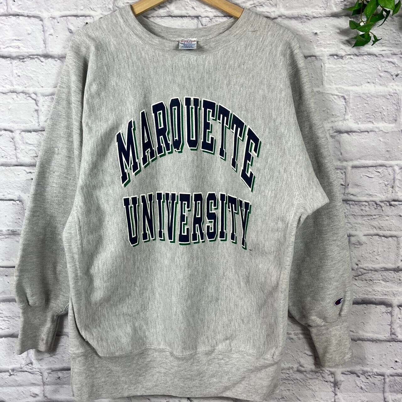 Vintage 90s Marquette University Champion Reverse weave USA made