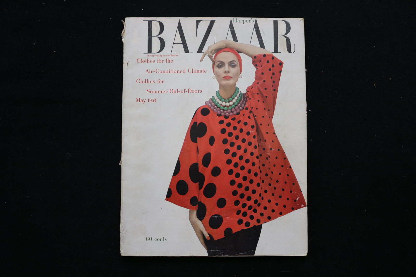 1954 MAY HARPER\'S BAZAAR MAGAZINE - CLOTHES FOR A/C CLIMATE COVER - E 11144