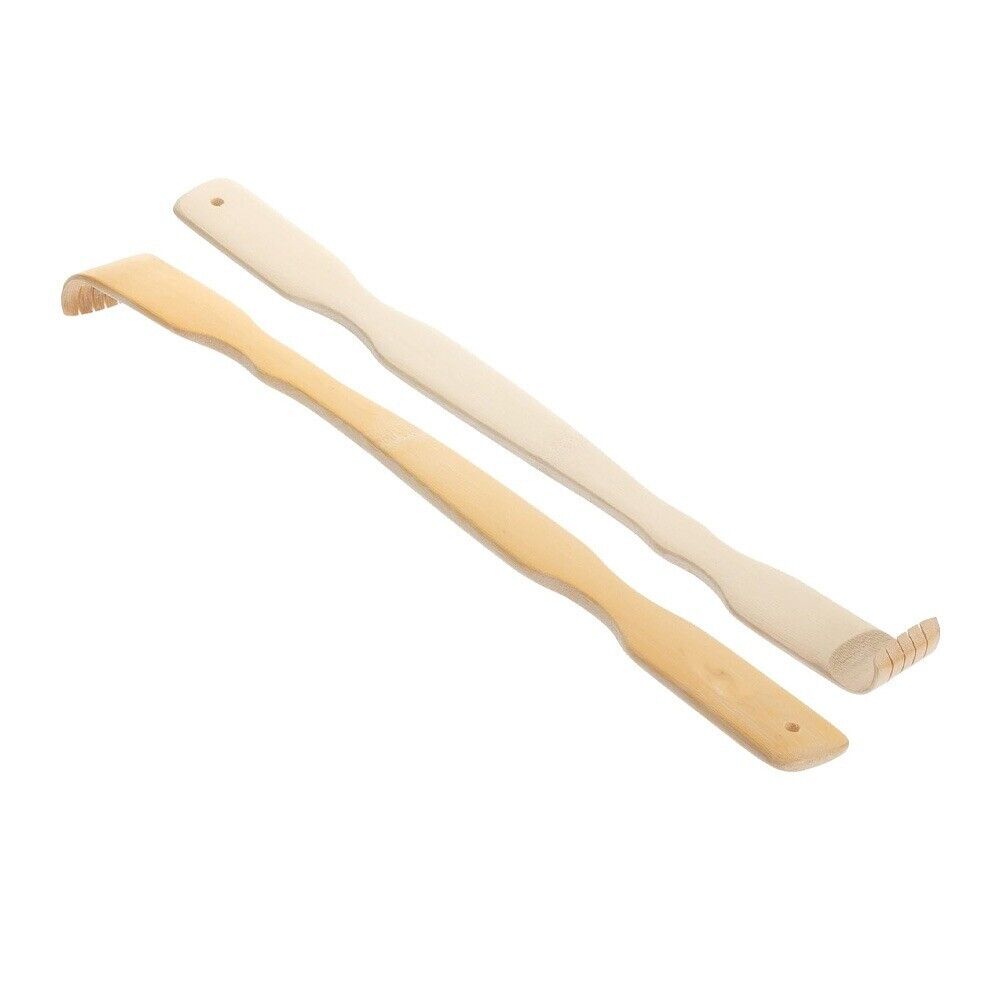 Bamboo Back Scratcher, 16.5” 2 pcs Back Scratcher w/Long Handle for Men & Women