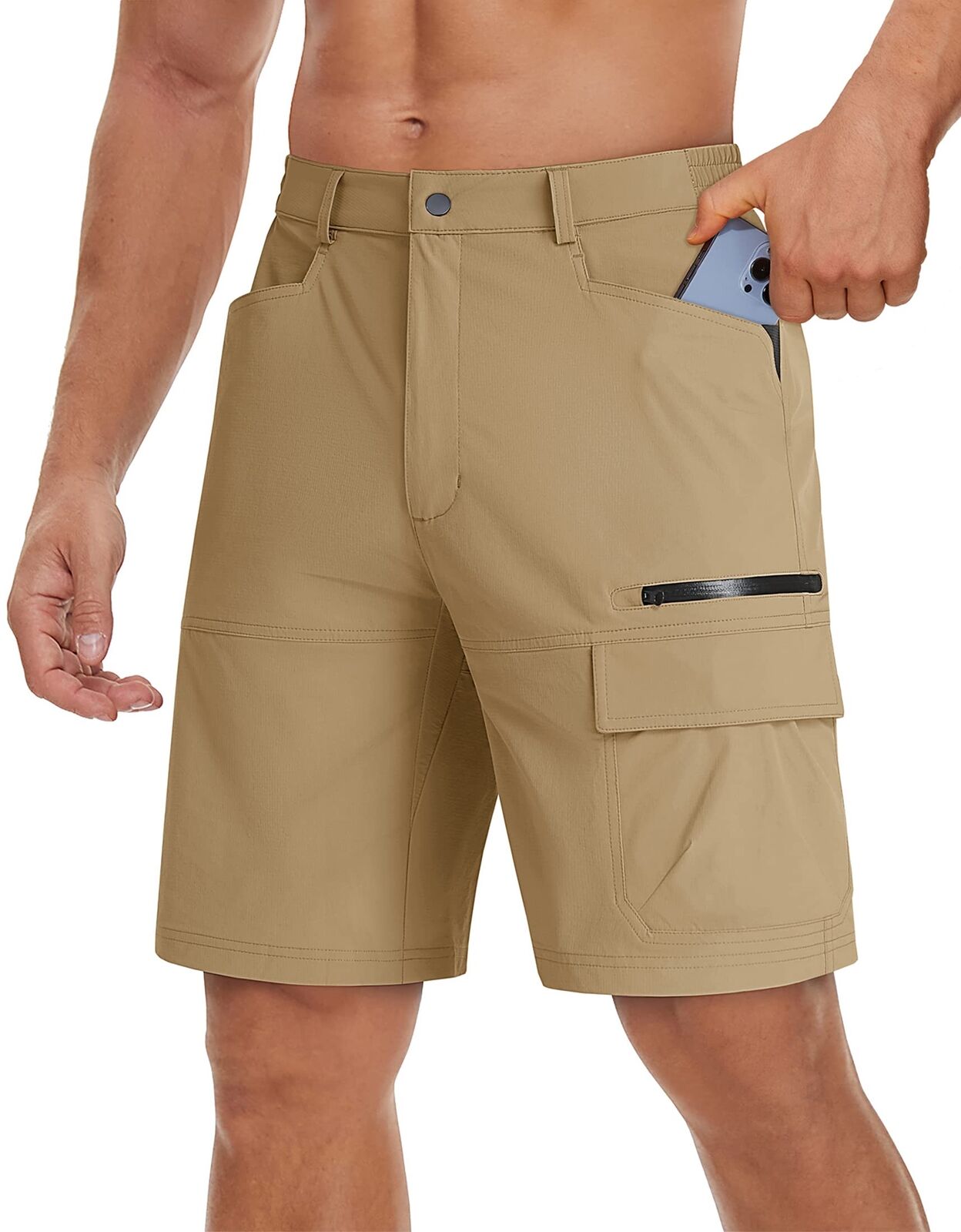 Men\'s Tactical Hiking Shorts Quick Dry Ripstop Pants 5-Pocket Cargo Work Shorts