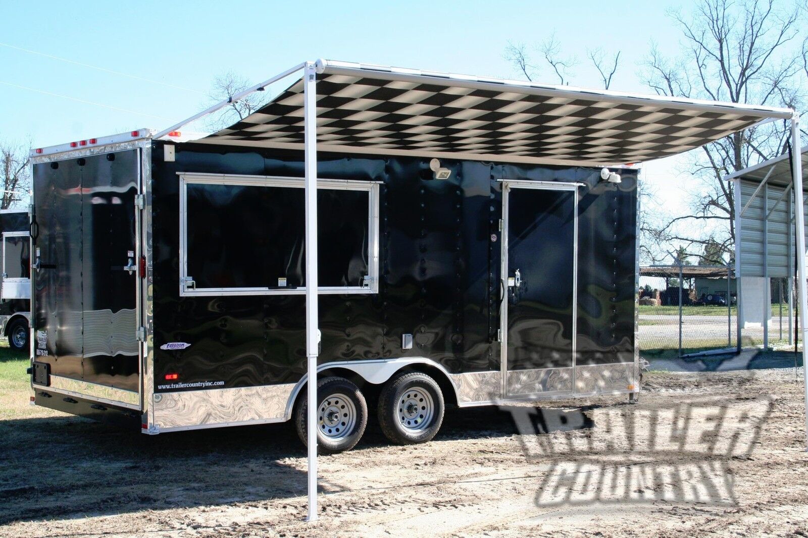 NEW 8.5 X 18 Enclosed Tail Gate BBQ Bar-B-Q Competition Food Concession Trailer