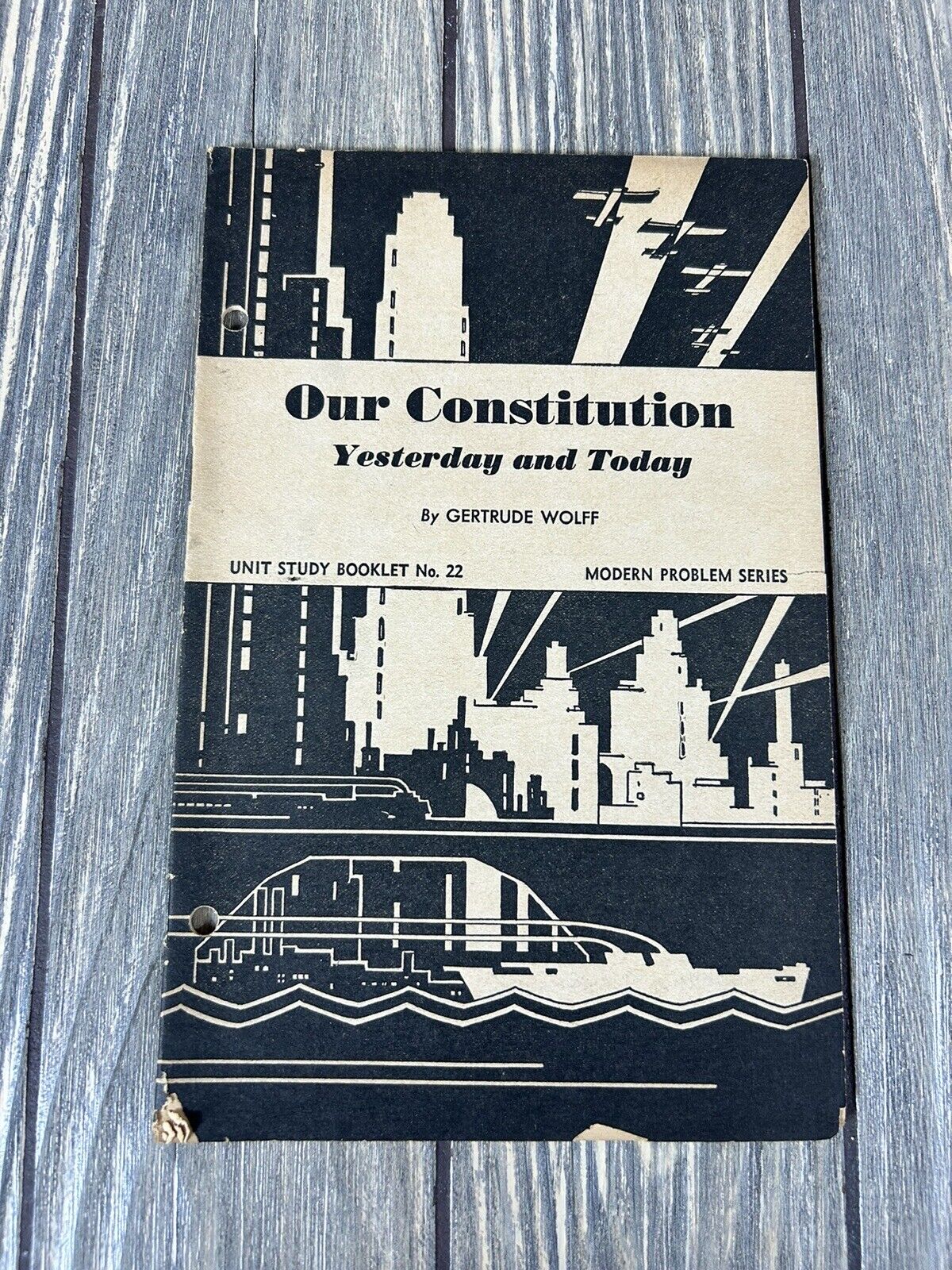 Vintage 1935 Our Constitution Yesterday And Today By Gertrude Wolff Unit Study 