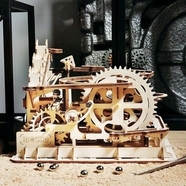 ROKR Wooden 3D Puzzle Marble Run Mechanical Model Kits DIY Gift for Adults Teens