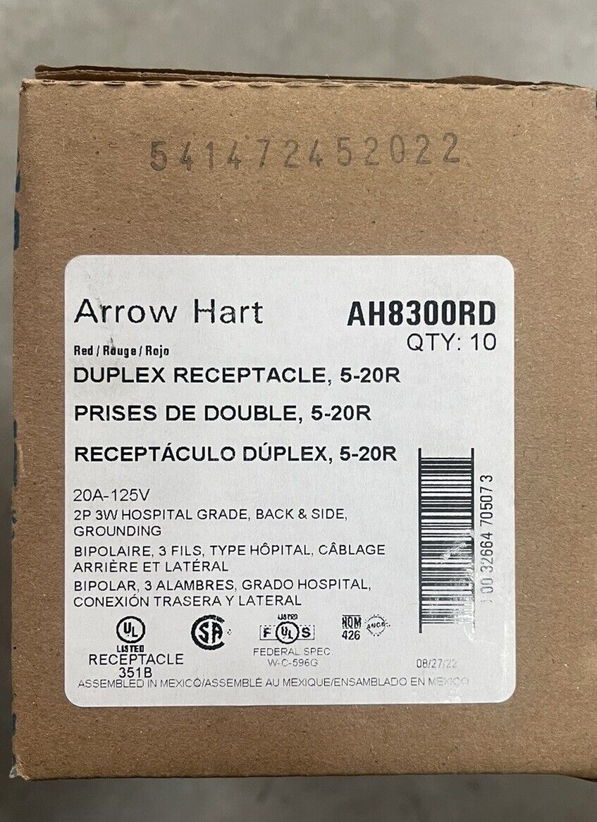 10 Eaton Arrow Hart 20-Amp 277-Volt NEMA L7-20p 3-wire  Grounding Locking Plug