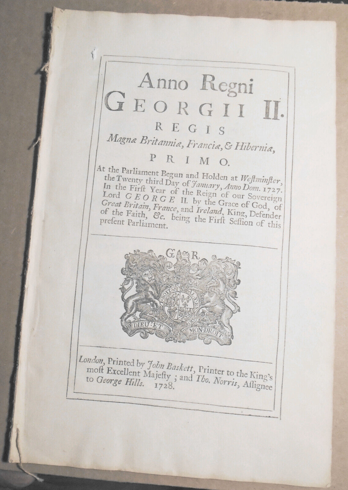 [Alcohol] 1728 King George II: An Act for continuing the duties upon malt, mum..
