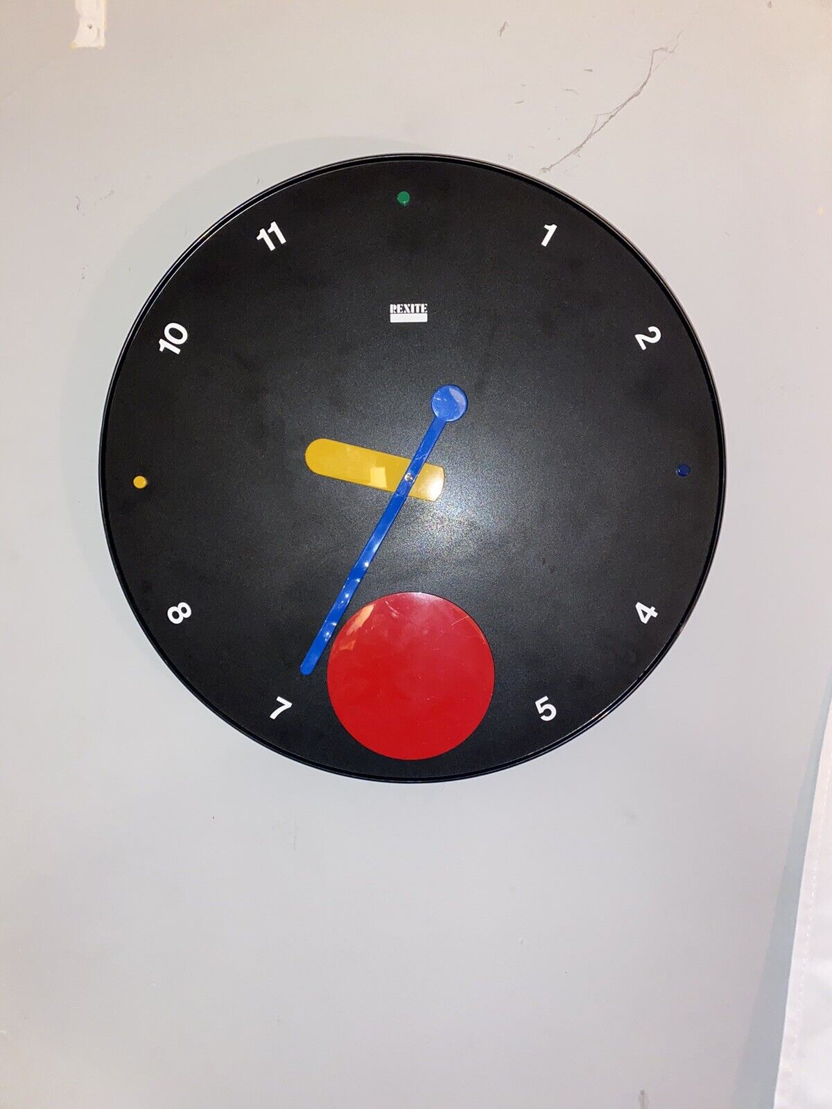 REXITE 987 Vintage Wall Clock  Contrattempo Retro Junghans 1980’s Italy WORKING