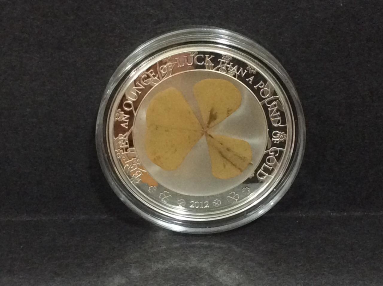 Palau 5 Dollars, 2014 Four Leaf Clover, 1oz Silver