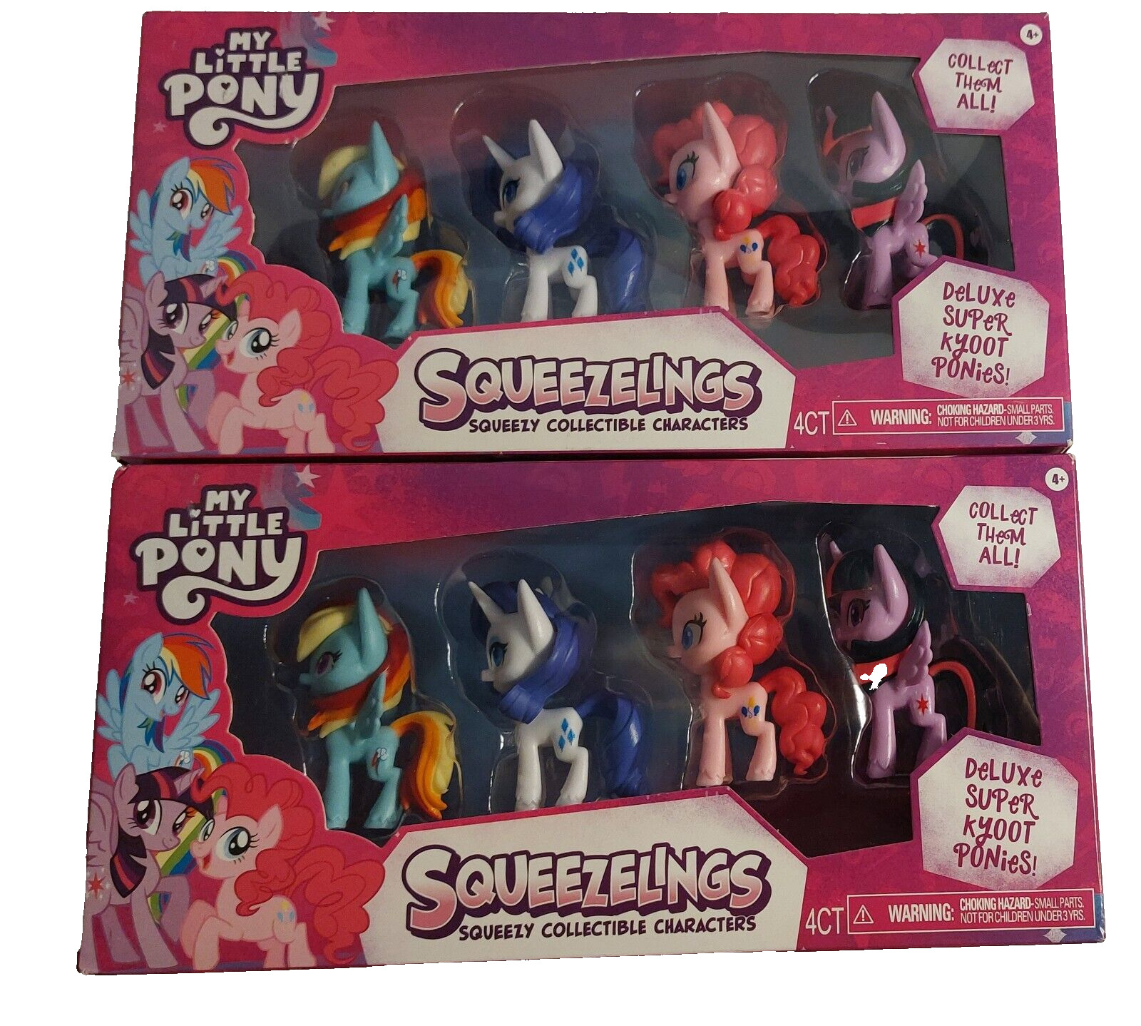 NEW LOT 2 SETS My Little Pony Squeezelings Characters Total Of 8 Horses / Ponies