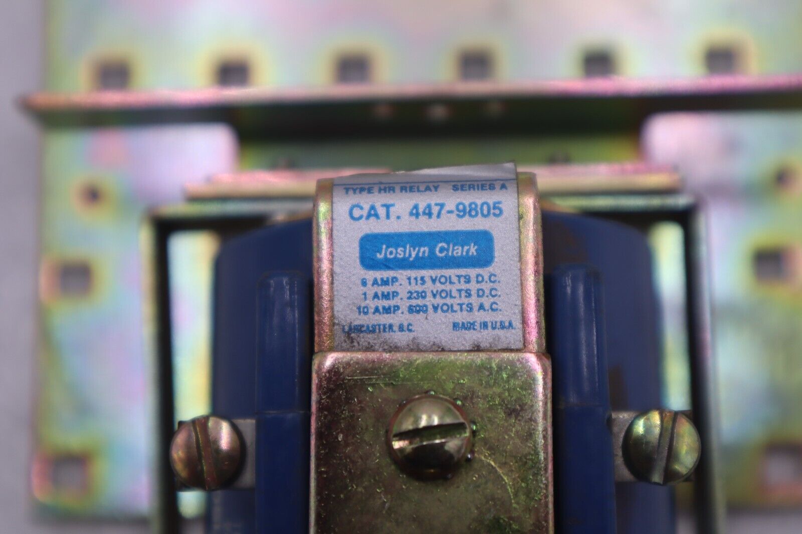 Joslyn Clark 447-9805 23HR Relay Series A 600VAC Max Open Type Coil STOCK K-3575