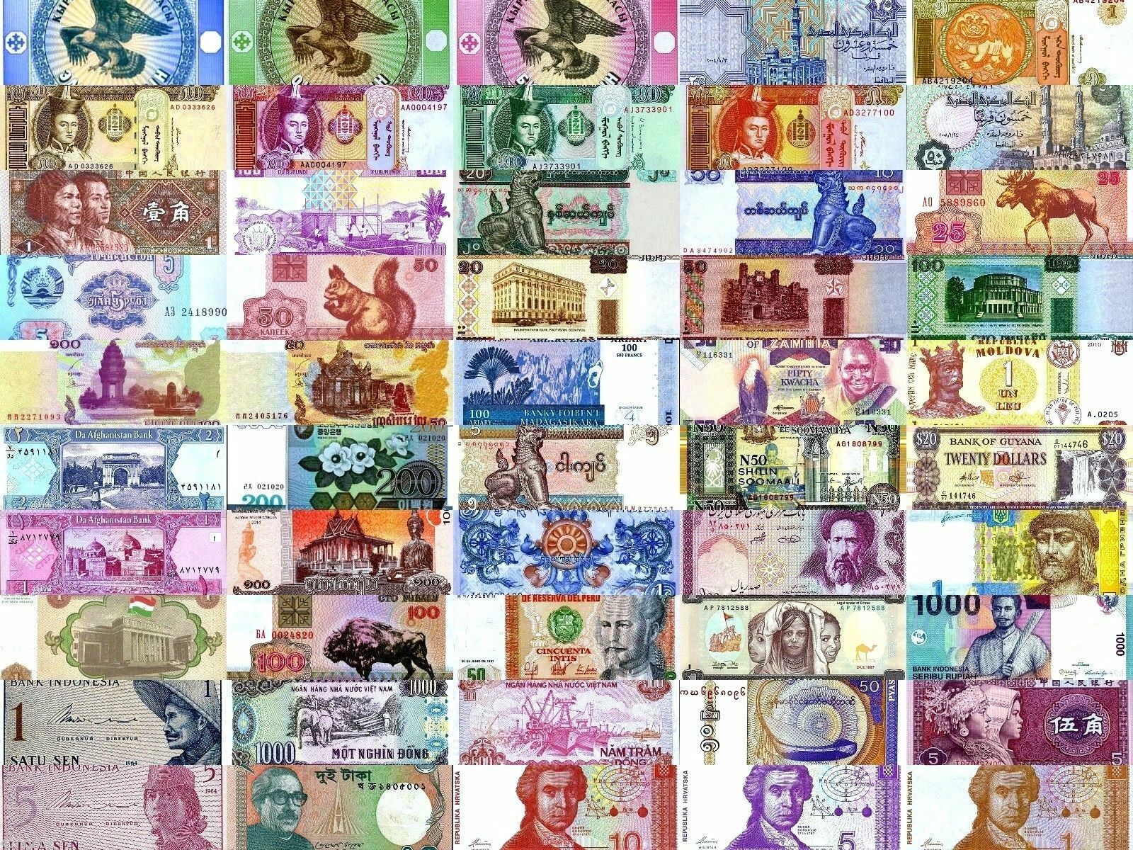 World Currency  - Uncirculated Banknote Set - Lot of 50