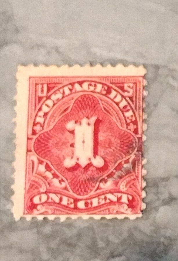  V. Rare 1894-J29 Postage Stamp. Vermilion Used. Very Light Cancellation