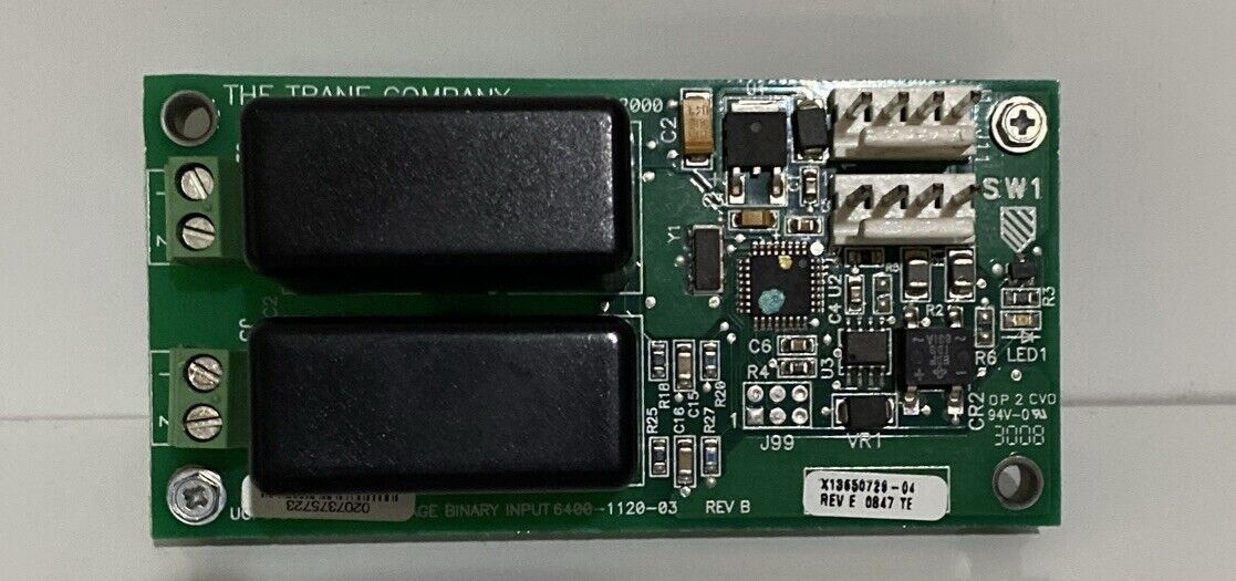 Trane X13650729-04 Dual High Voltage Binary Input Circuit Board REV E - Used