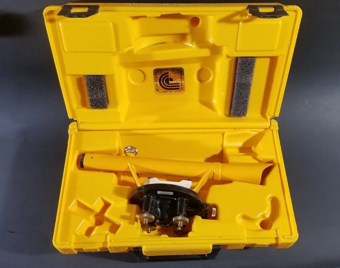 Berger Instruments Model 110C Dumpy Level Yellow Surveyor\'s Tool With Case