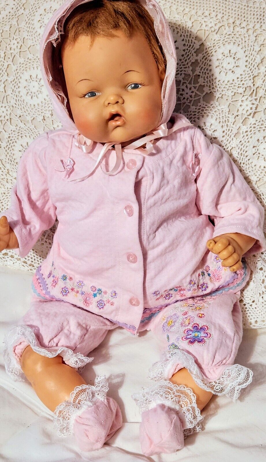 Cute Outfit Jacket Romper Bonnet Booties For Thumbelina Baby Dear 18-20\