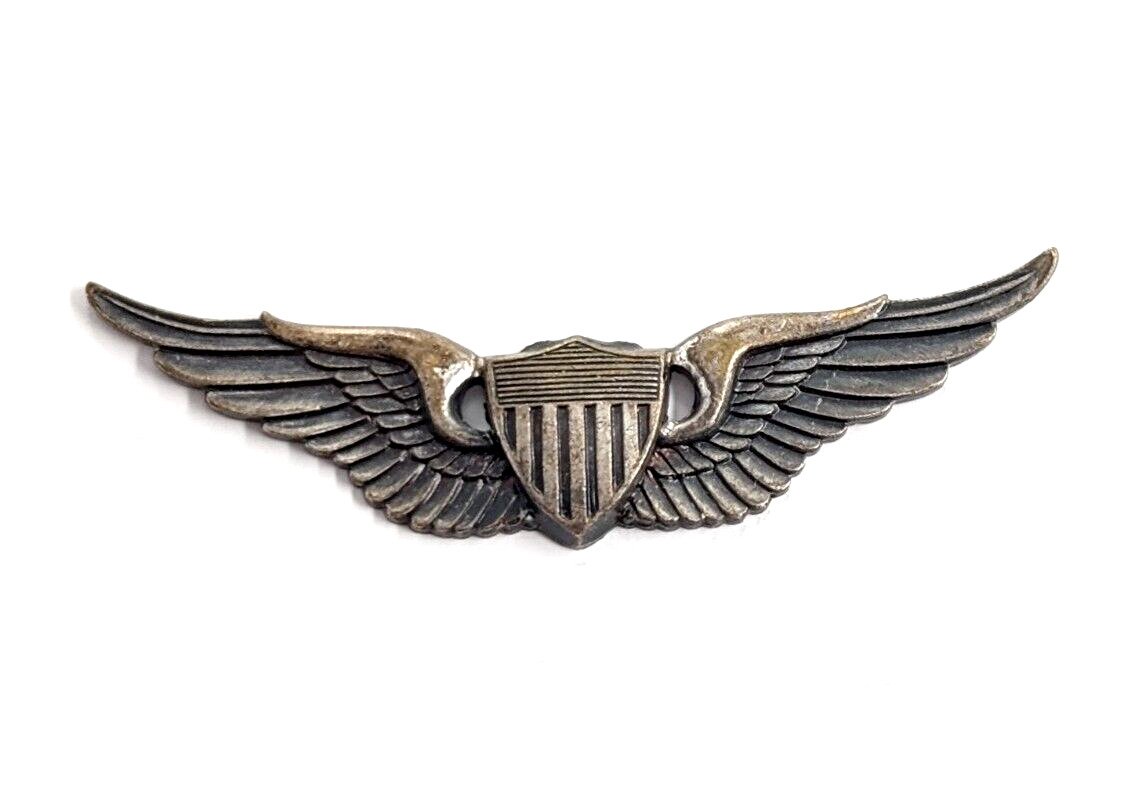 VTG US Army Aviator Pilot Wings Military Pin Badge Gemsco NY Militaria
