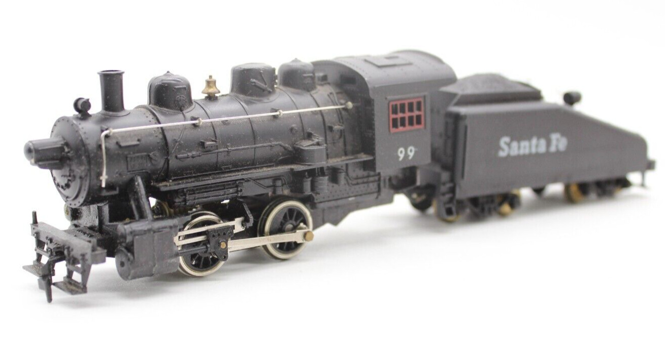 Vintage Mantua HO Scale 0-4-0 Santa Fe Steam Locomotive Engine  #99 W/ Tender