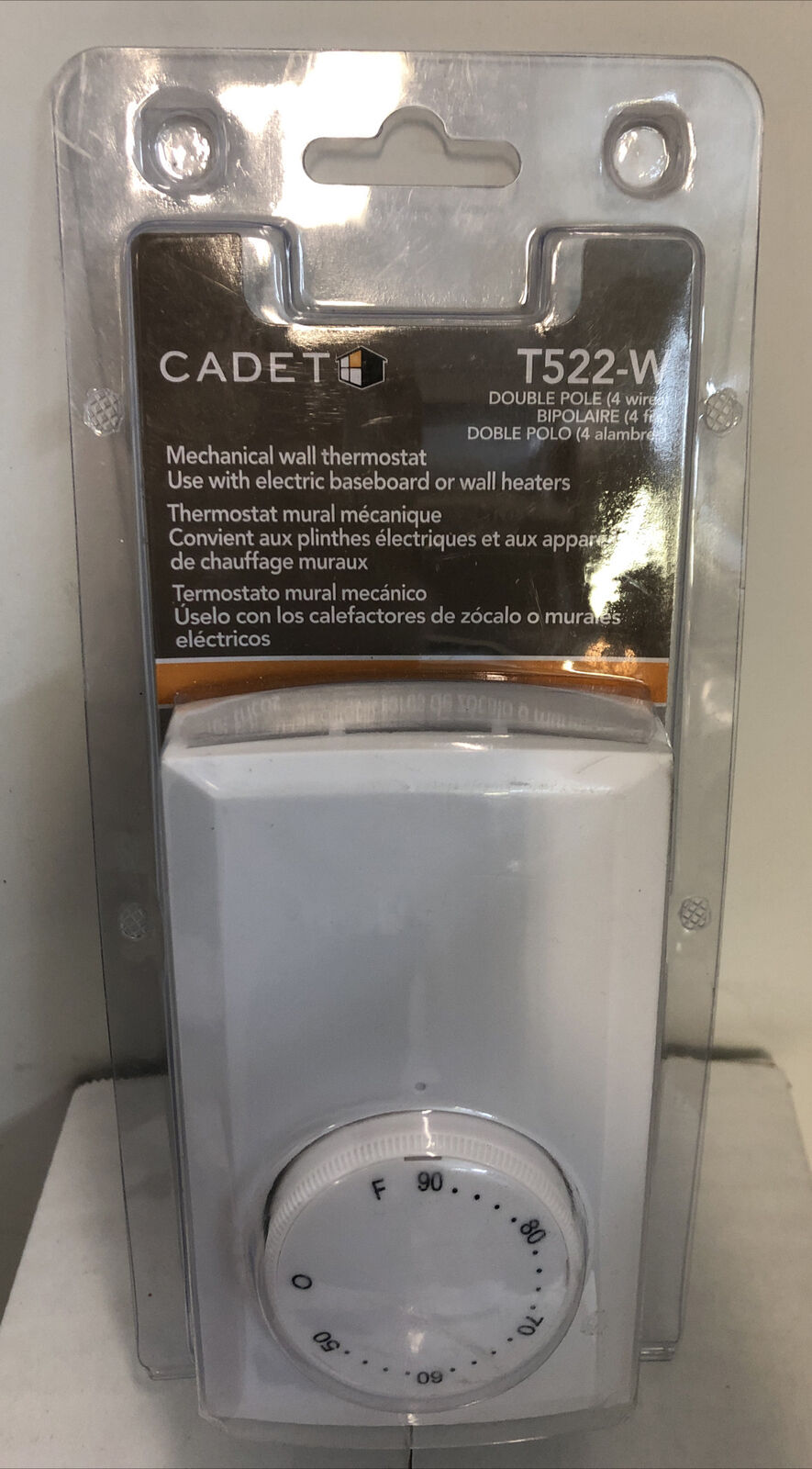 Cadet Mechanical Wall Thermostat - T522-W