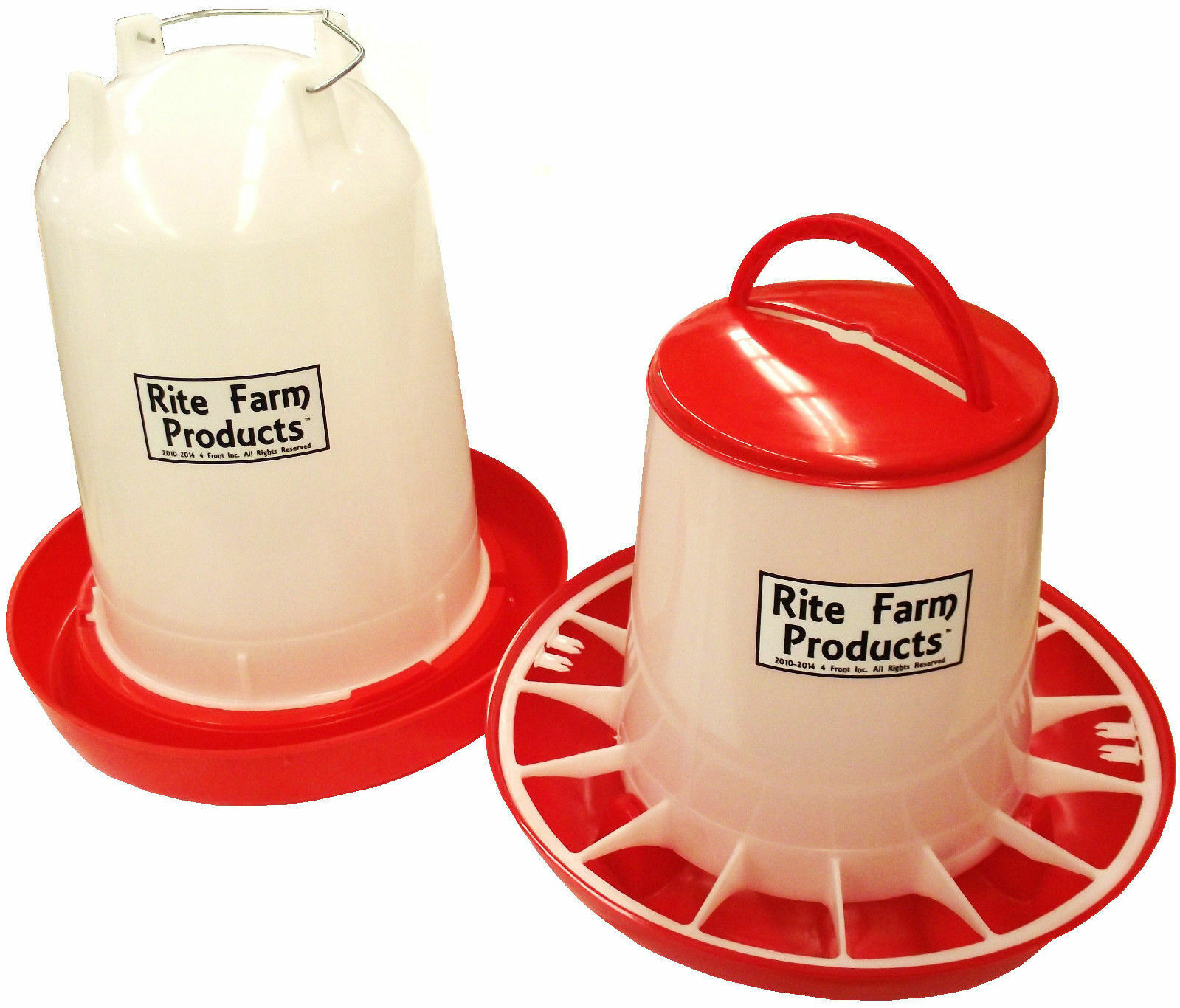 COMBO X-LARGE RITE FARM PRODUCTS 4 GAL & 20 LB WATERER & FEEDER CHICKEN POULTRY