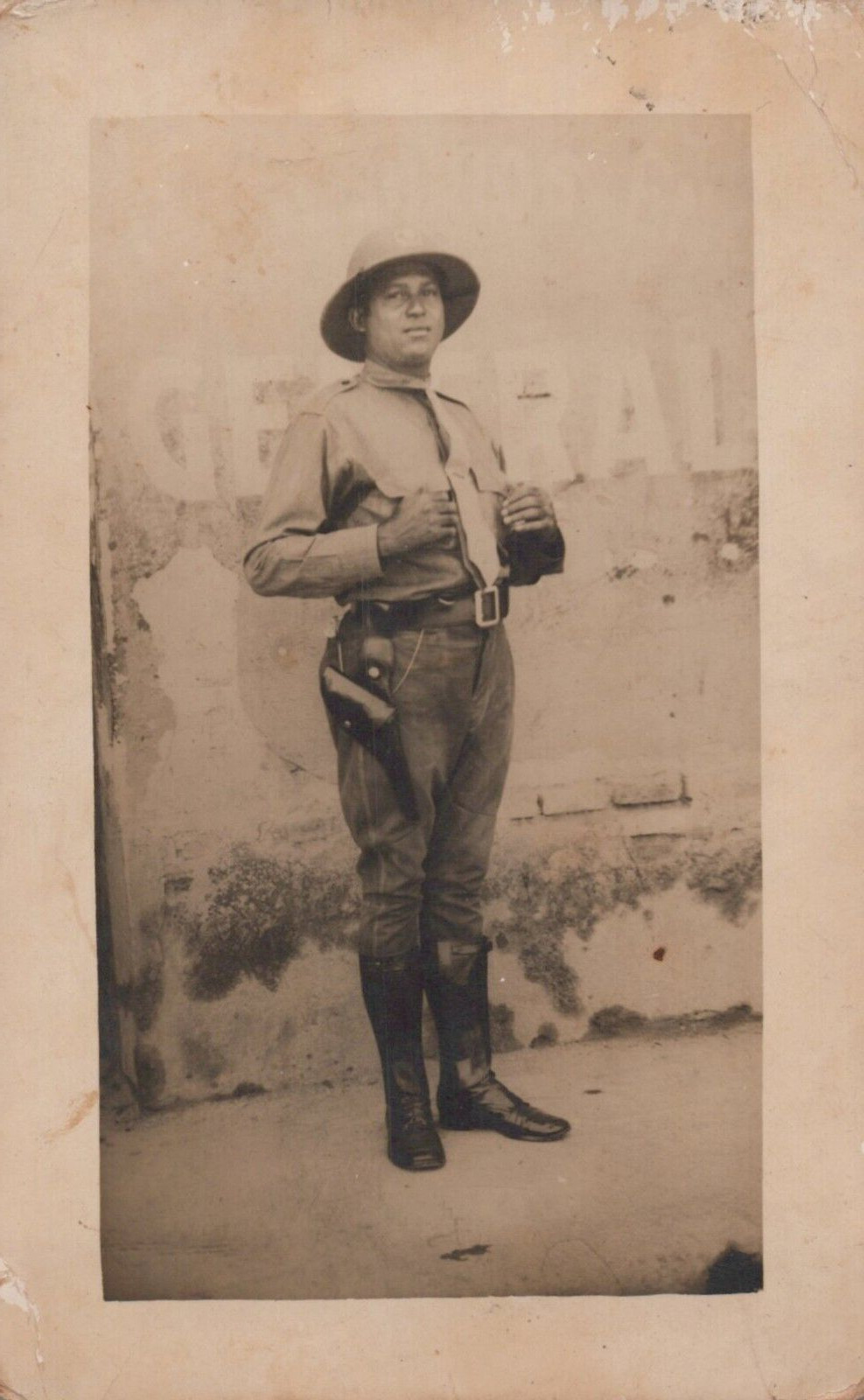 1910s ANTIQUE CUBA CUBAN RURAL GUARD PORTRAIT ORIGINAL Photo POSTCARD RPPC