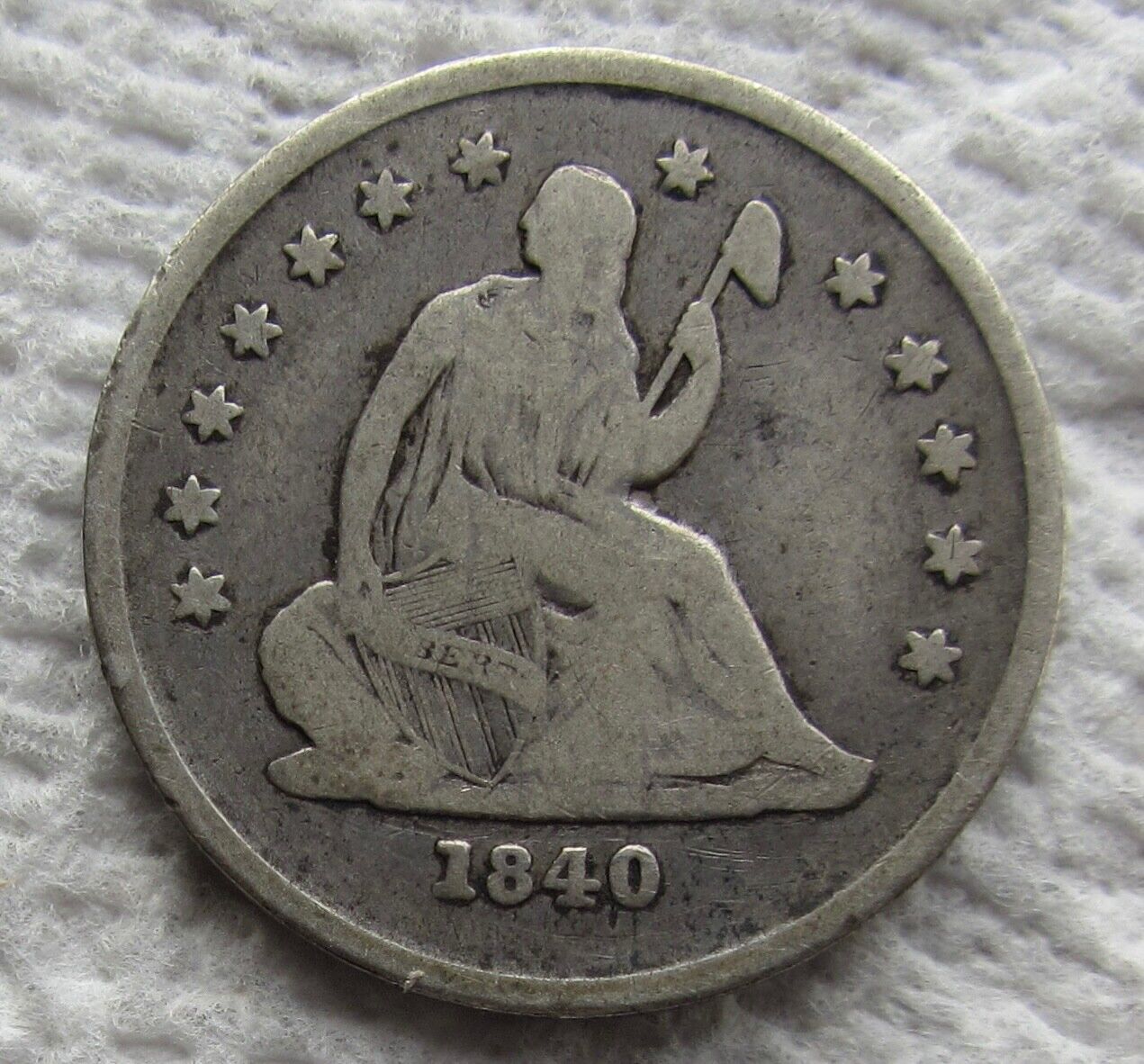 1840-O No Drapery Seated Liberty Silver Quarter Rare Date New Orleans Mint VG +