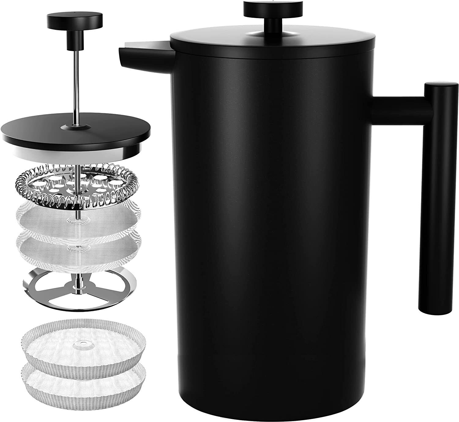 French Press Coffee Maker304-Grade Stainless Steel-2 Extra Filter Utopia Kitchen