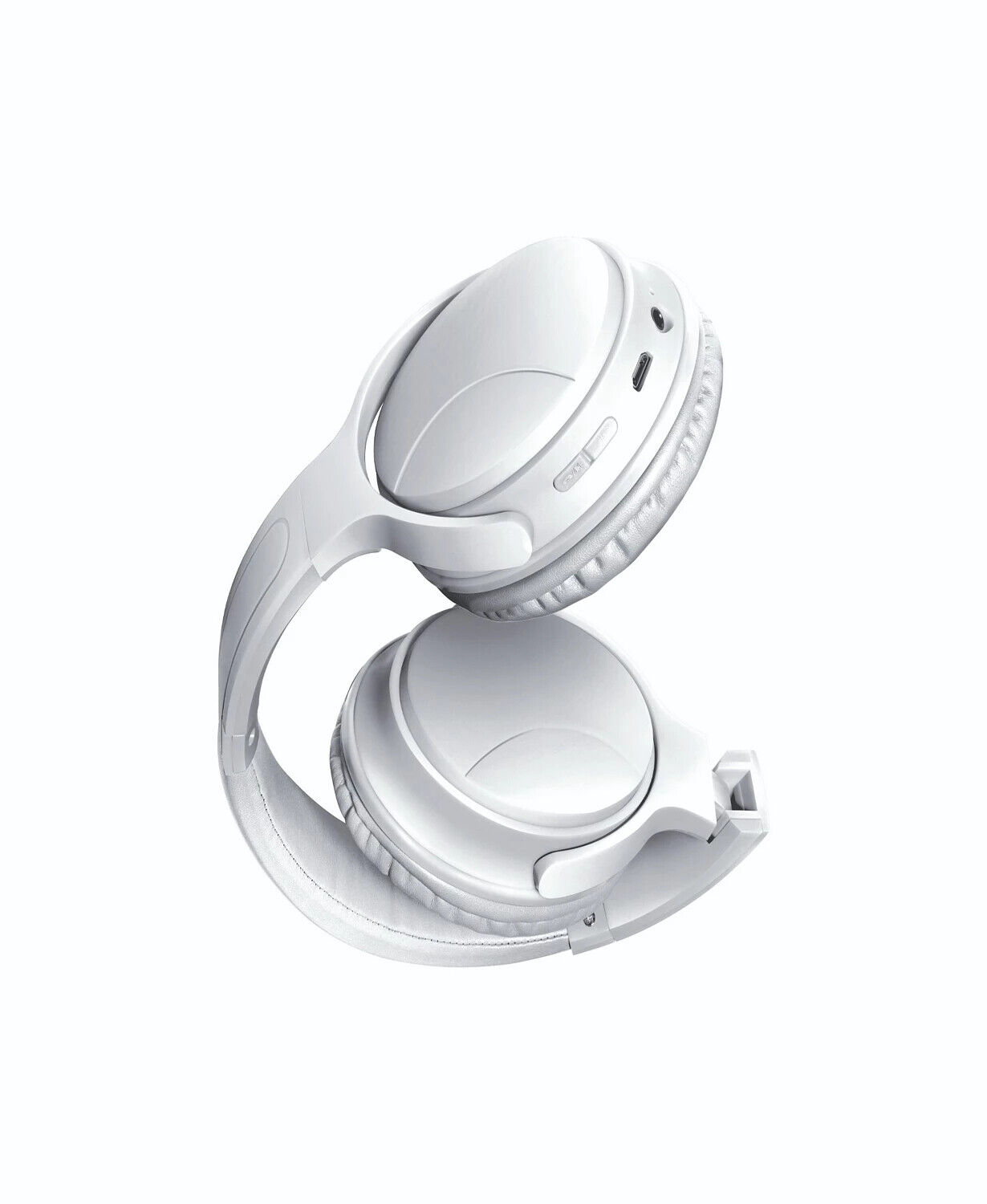 BROOKSTONE Wireless Headphones Bluetooth Rechargeable Studio HD White $80 - NIB