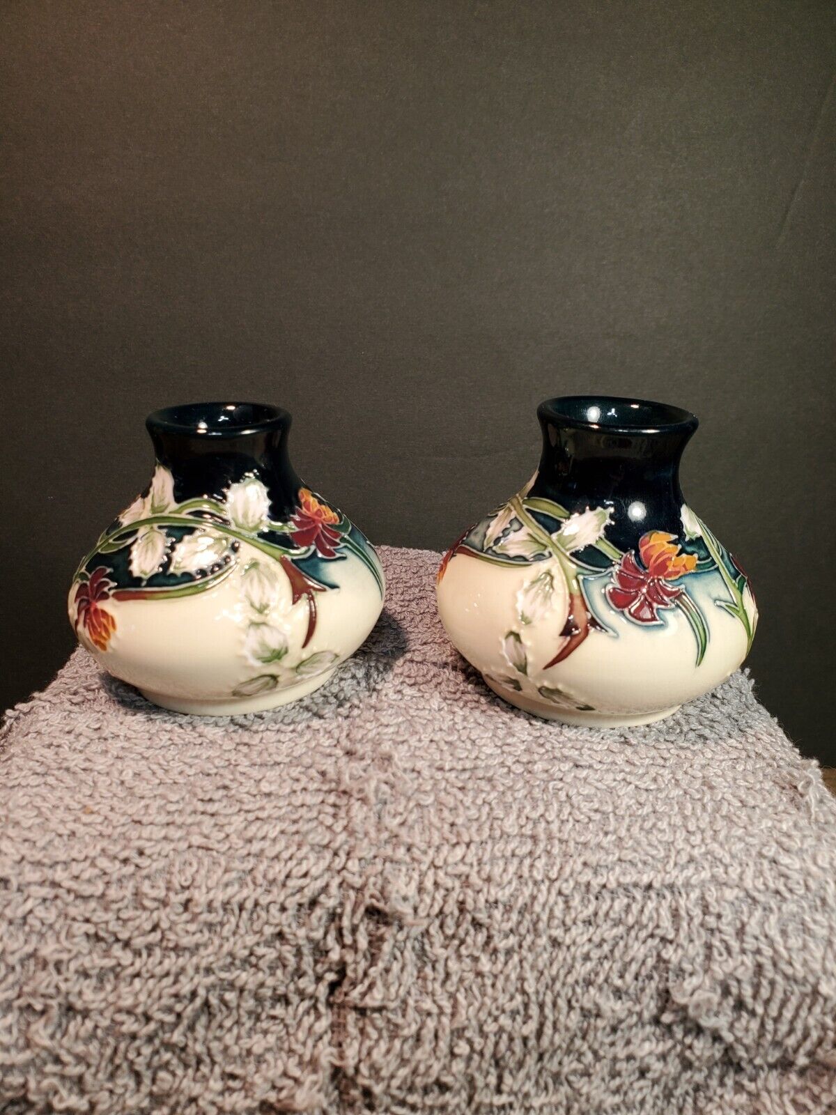 Beautiful Pair Of Moorcroft Vases 2.5\