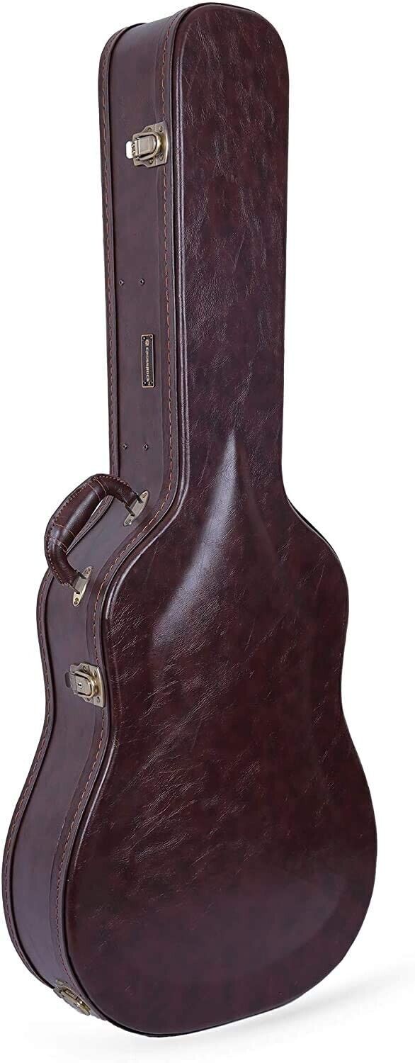 Crossrock Acoustic Dreadnought Guitar Case, Vintage Arch-top Wooden Hardshell