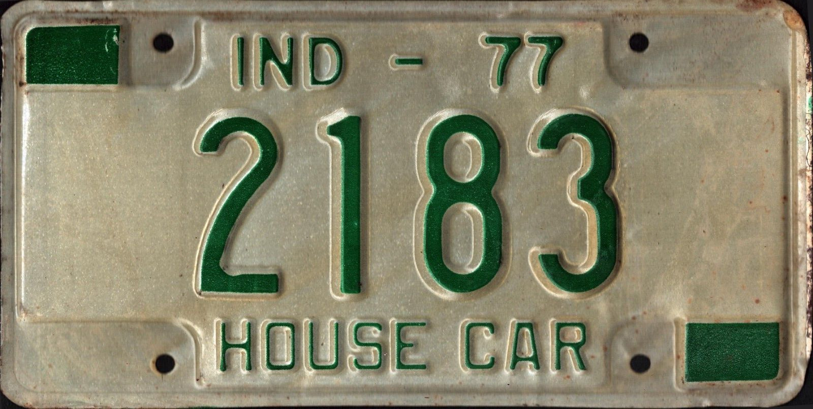 Vintage 1977  Indiana House Car License Plate Birthday Gift Crafts nostalgia
